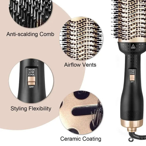 Brosse Soufflante FJC Beauté - Lisse & Volume en 10 Min