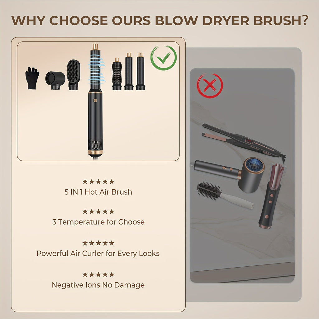 Brosse 5 en 1 FJC Beaute Or Rose